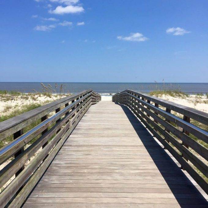 Boardwalk to beach, Jekyll Island, Georgia