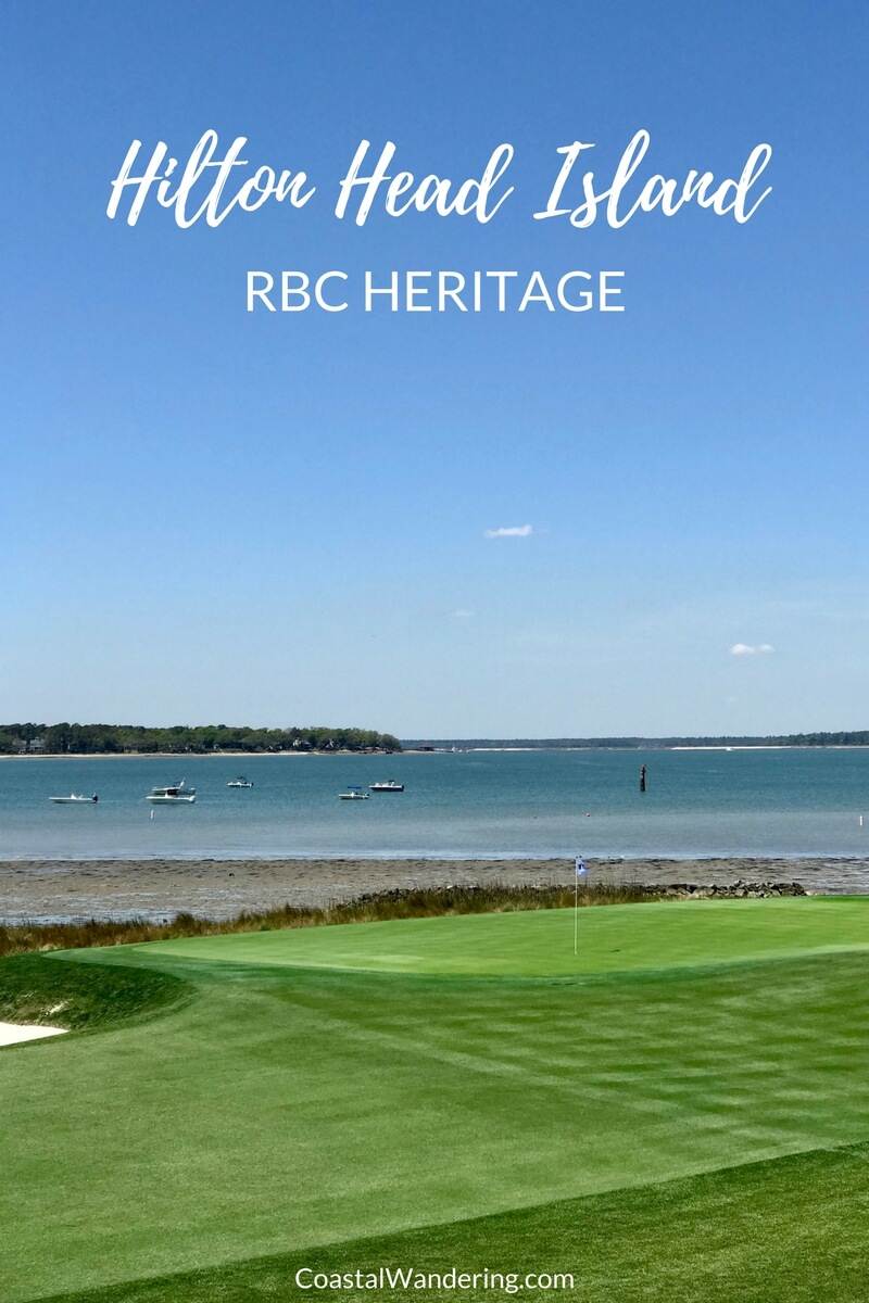 HIlton Head Island RBC Heritage PGA Golf Tournament view from the 18th green at Harbour Town Golf Links