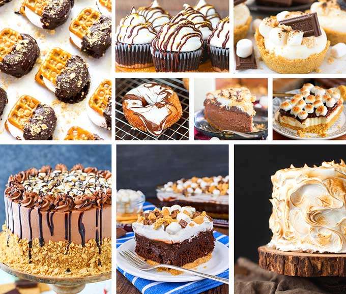 S'mores cupcakes, bars, cake, donuts, treats