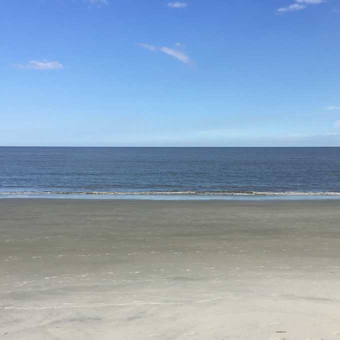 Saint Simons Beach at low tide