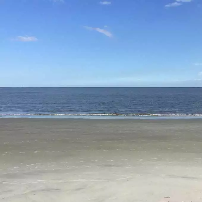 Saint Simons Beach at low tide