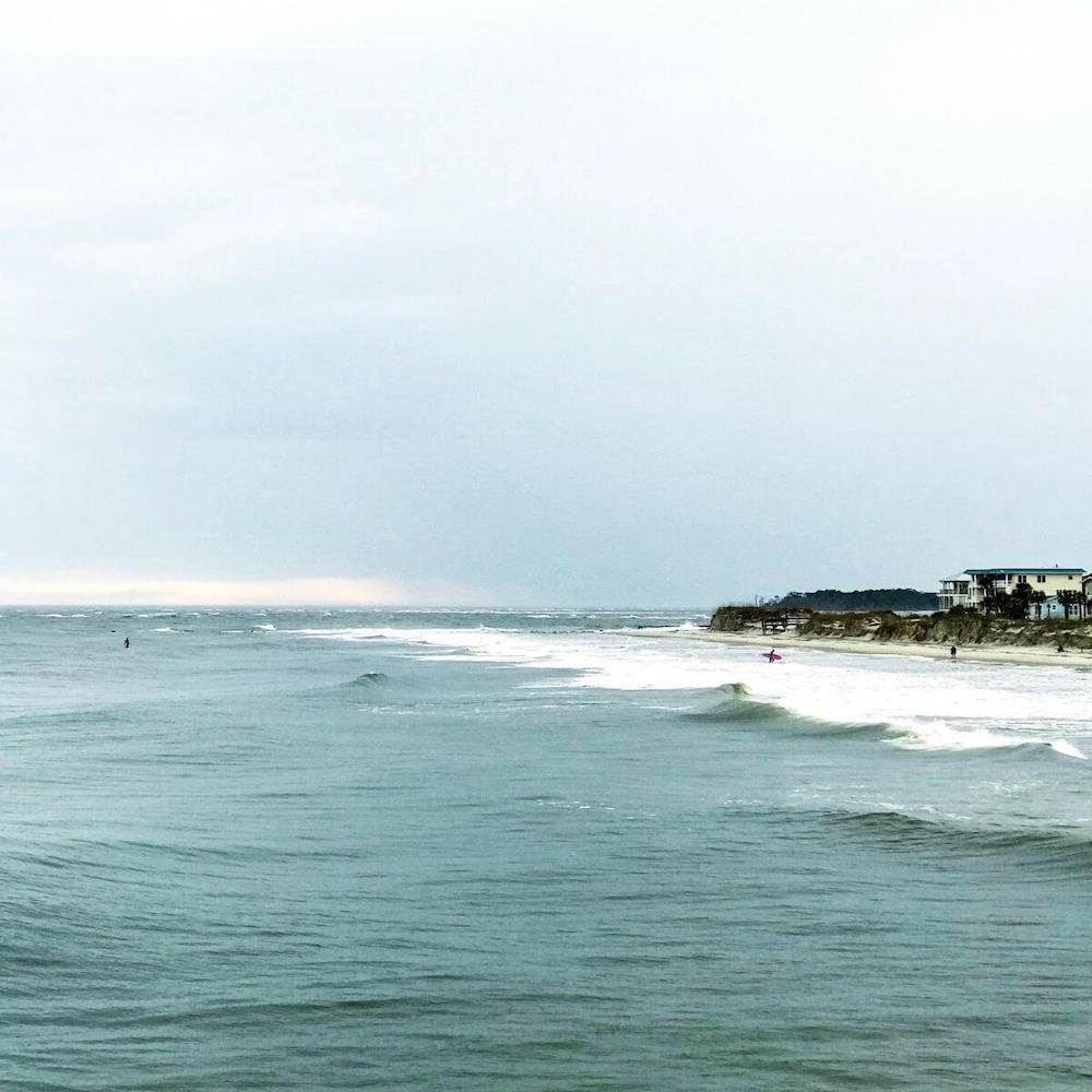 Looking out on the Tybee Island shoreline