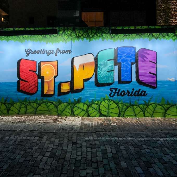 St. Petersburg Florida Greetings from St Pete Street Mural - Coastal Wandering