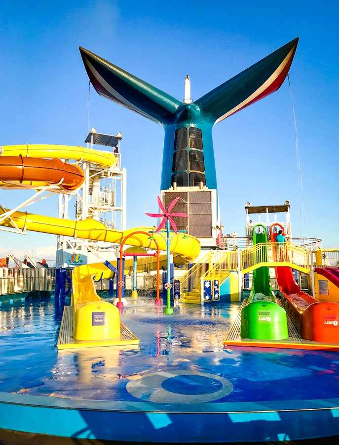 Carnival Elation water slides - Coastal Wandering