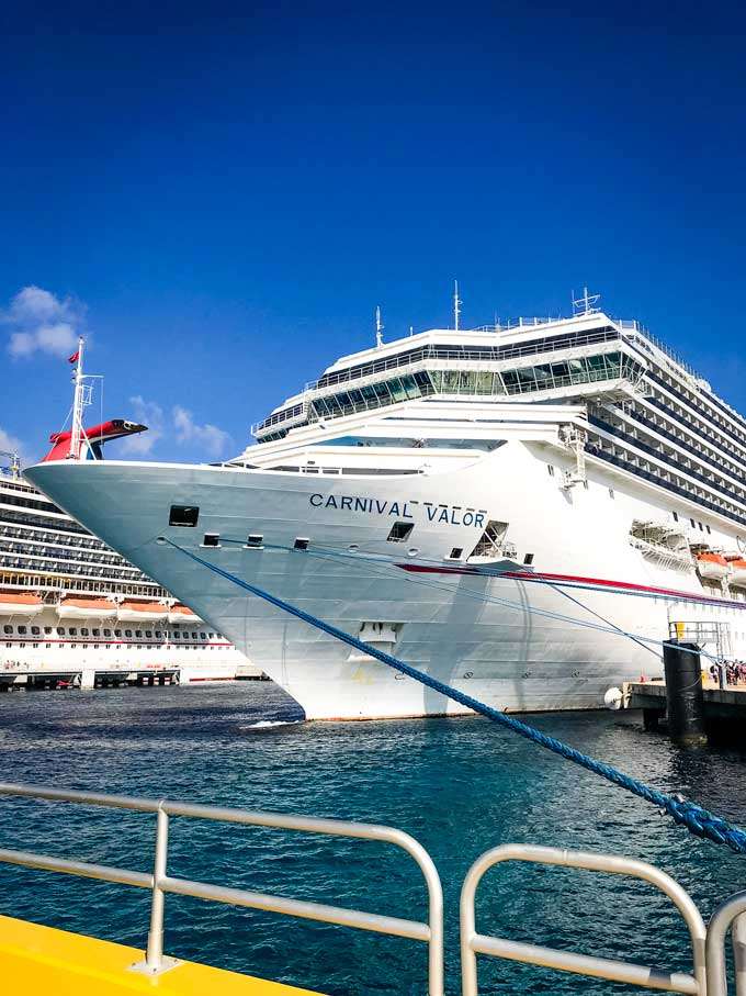 Carnival Valor cruise ship at dock - Coastal Wandering