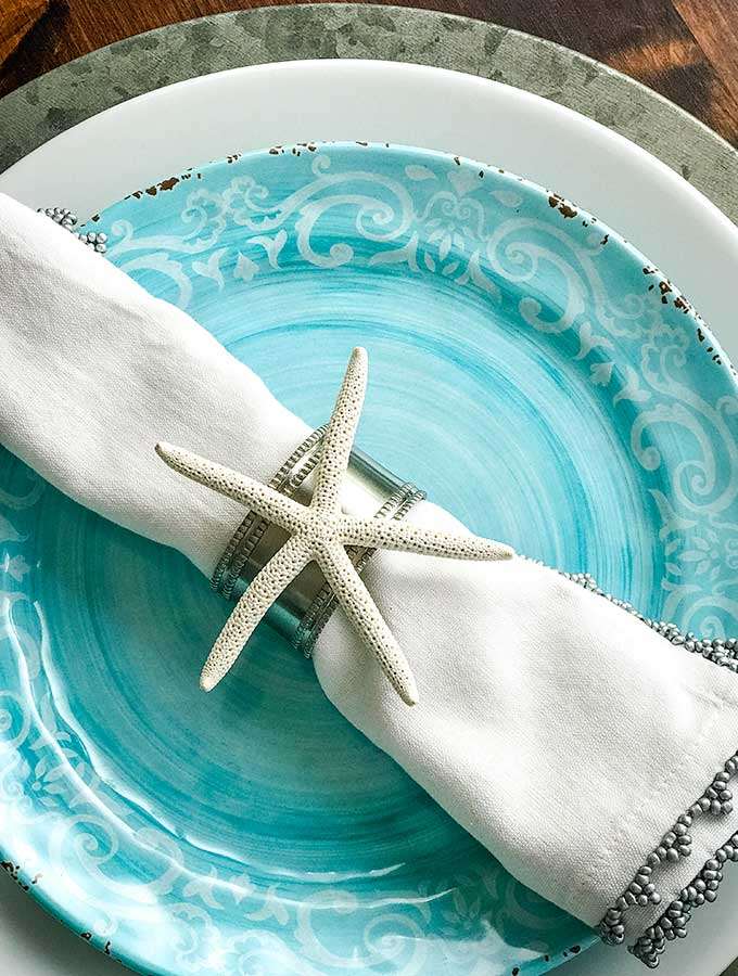 Wooden Napkin Ring Handmade Starfish Napkin Rings Set White - Temu