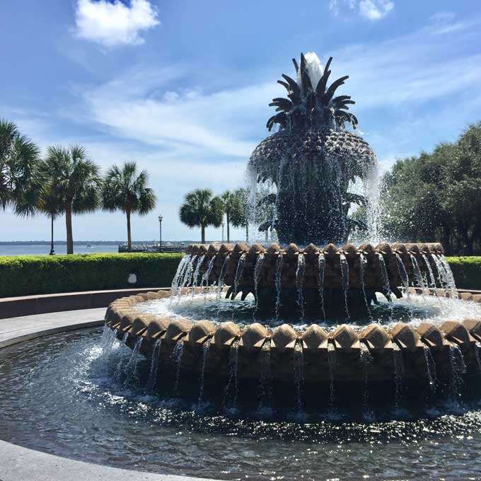 Pineapple Fountain in Waterfront Park, Charleston, South Carolina