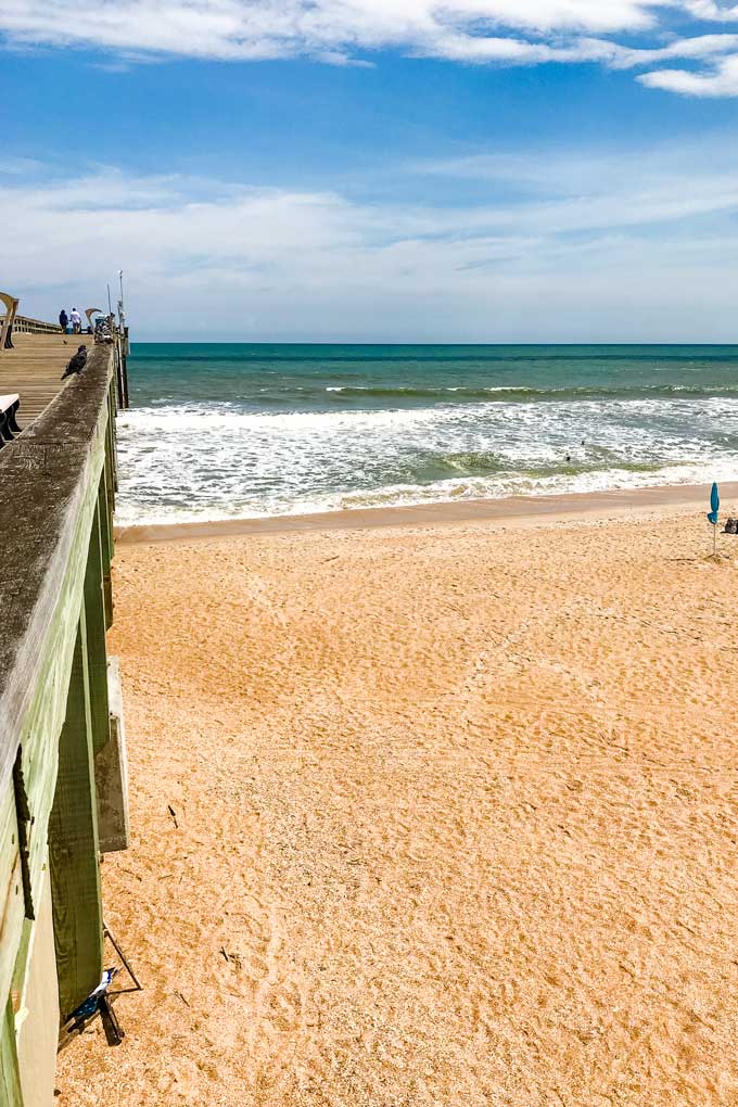 Looking off the pier at St Augustine Beach, Florida - Coastal Wandering