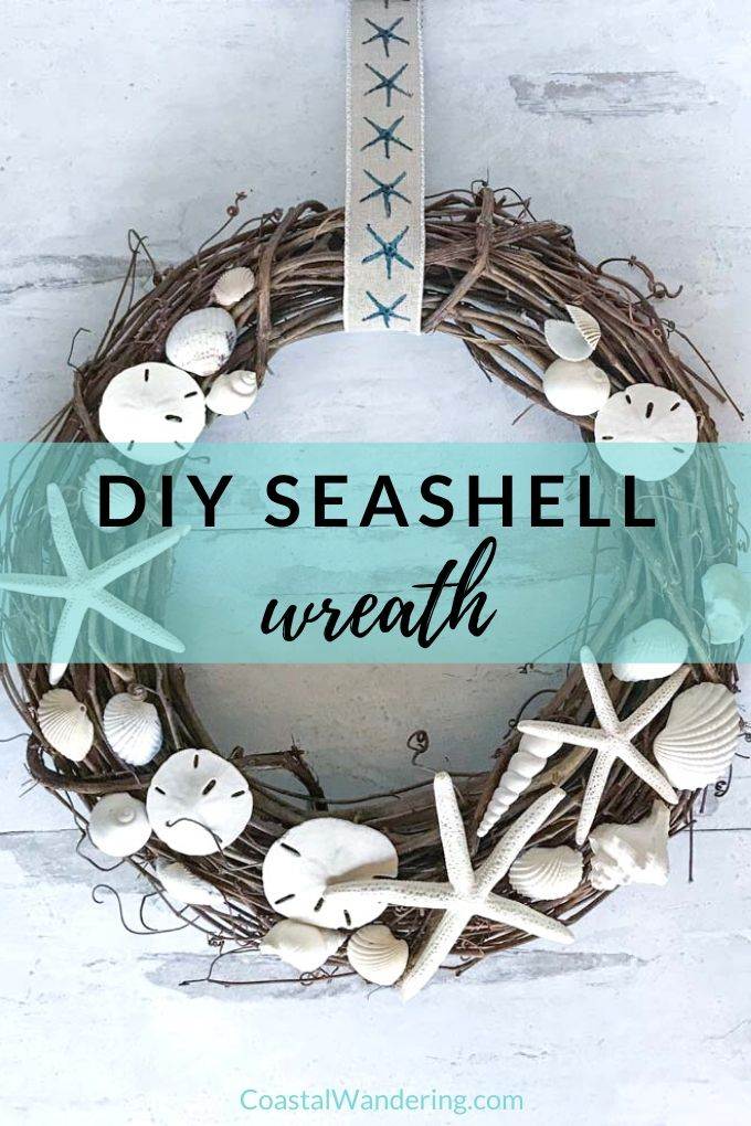 DIY Seashell Wreath Coastal Wandering