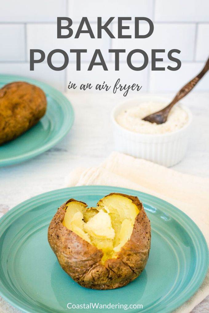 Baked potatoes in an air fryer