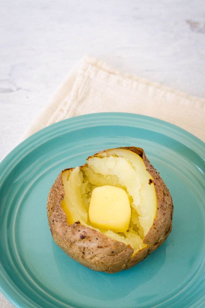 baked potato with butter