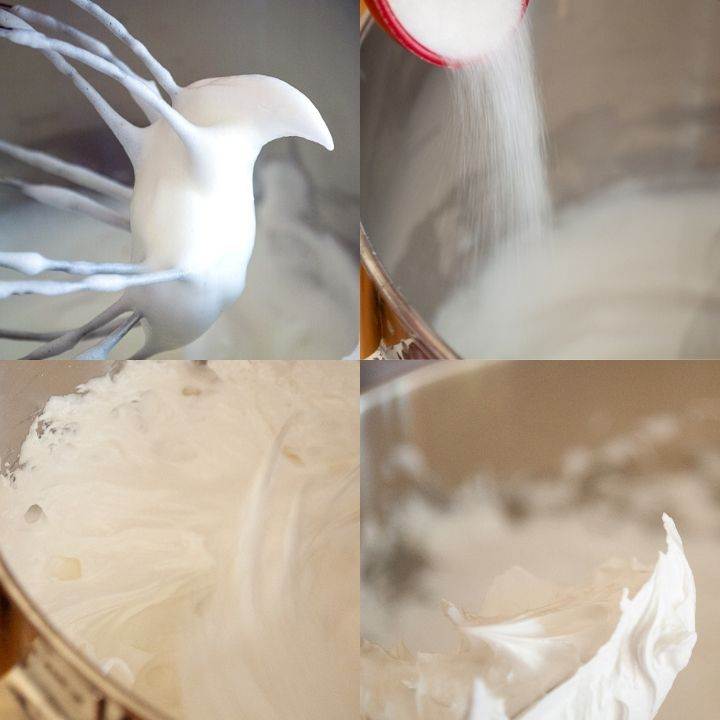 Whipping egg whites for meringue ghosts