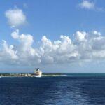 Cruise ship sailing in the Caribbean