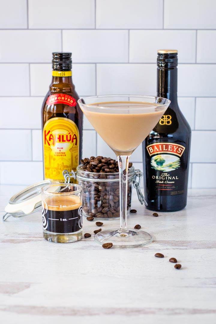 Espresso Martini with Baileys and Kahlua