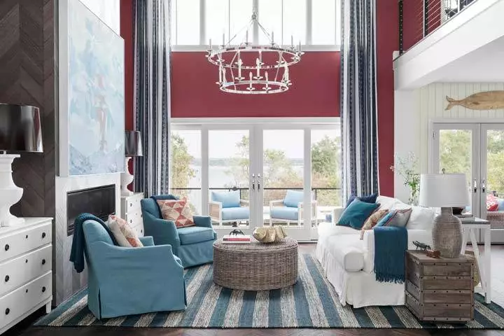 Newport Dream Home coastal living room