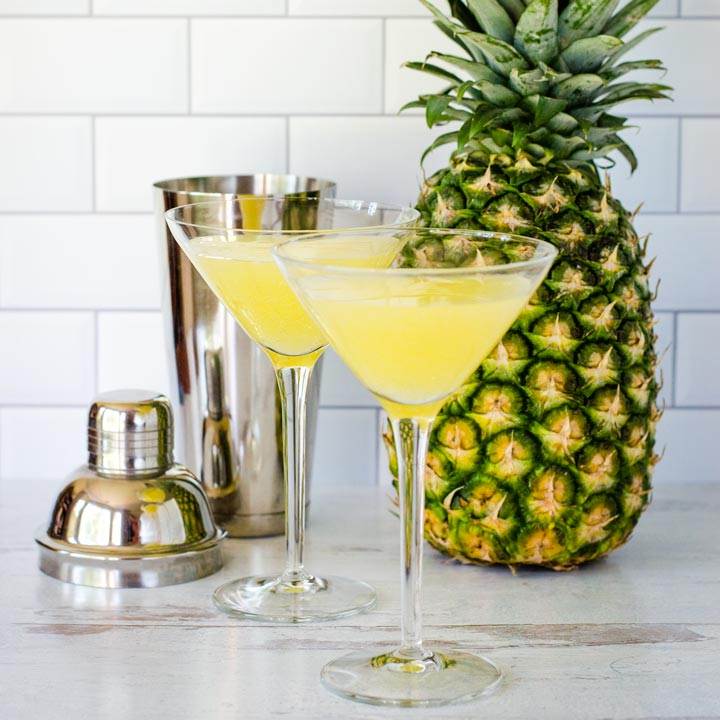 pineapple cocktail glasses