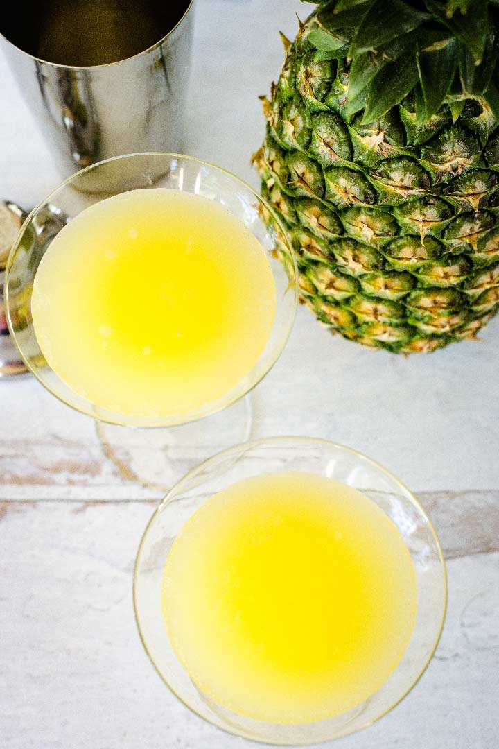 Pineapple vodka martini