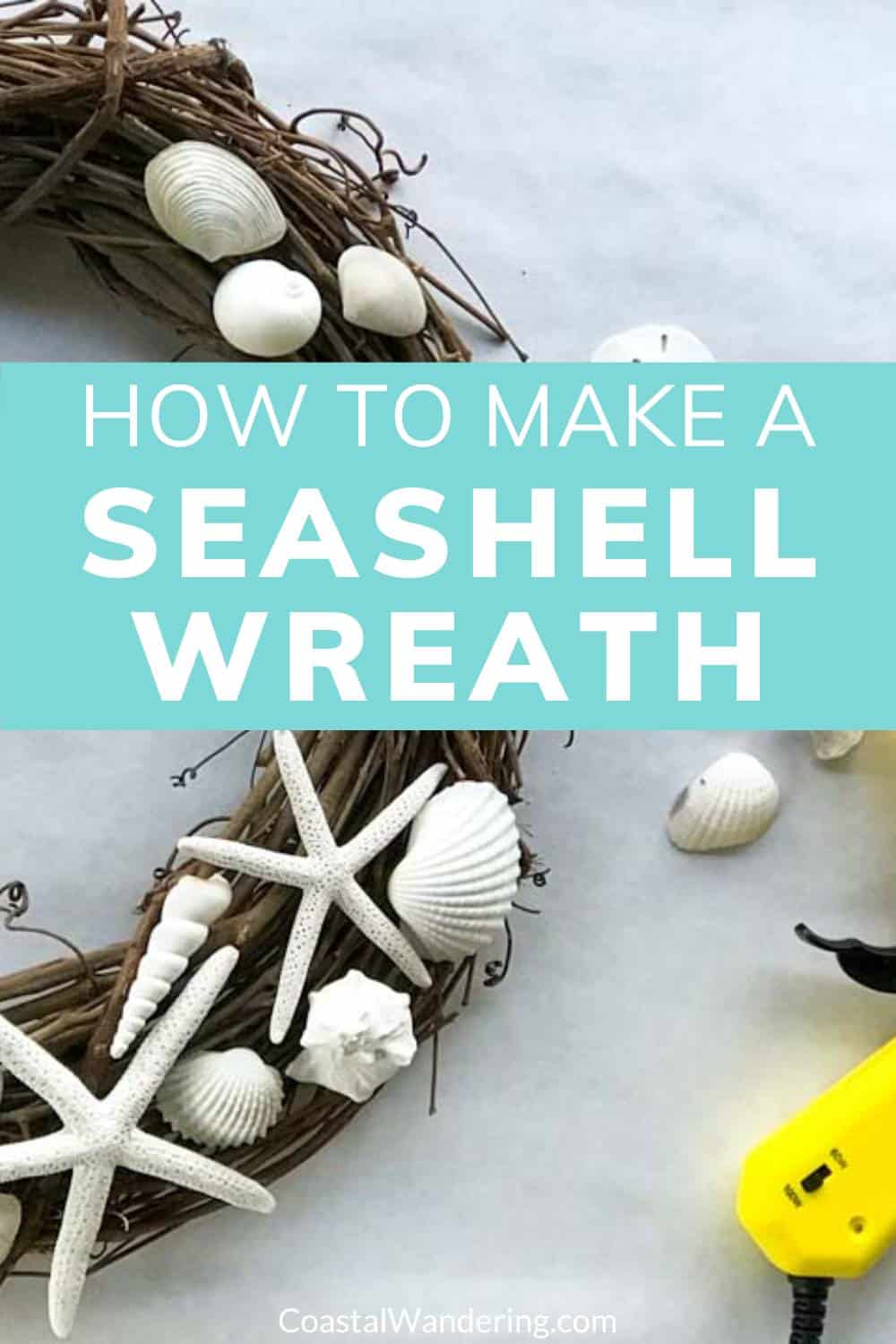 How to make a seashell wreath