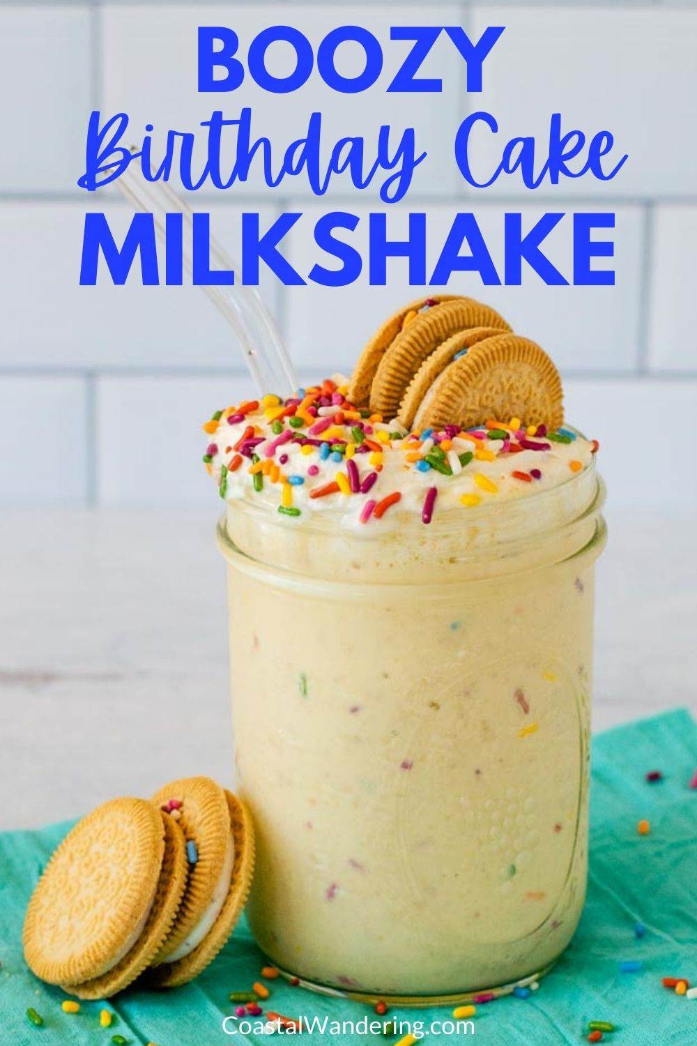 Boozy Birthday Cake Adult Milkshake with Baileys
