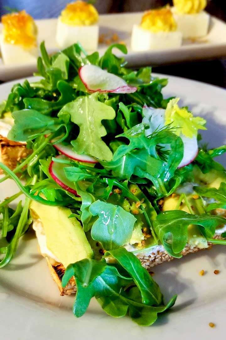 Avocado toast and deviled eggs at Nectar