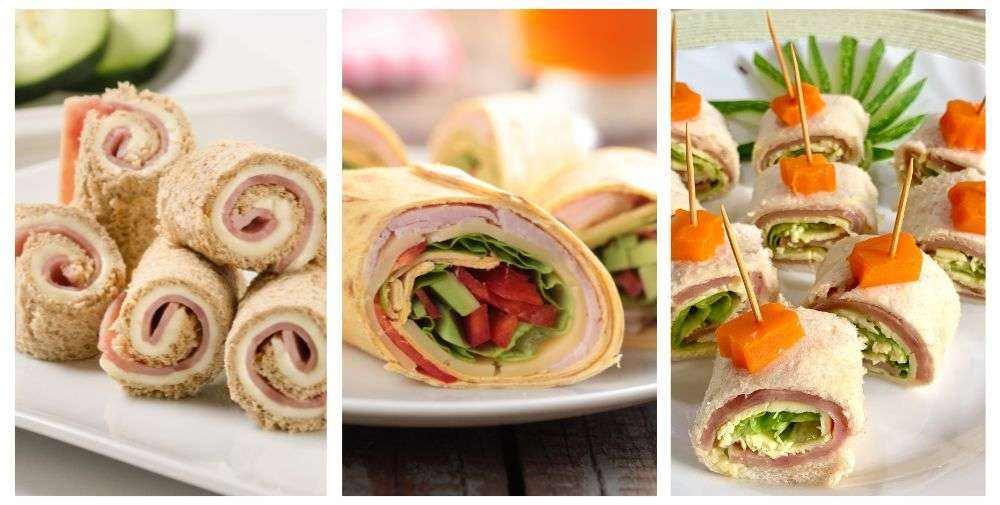 Roll up sandwiches