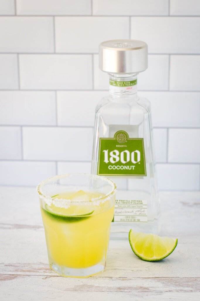 1800 Coconut Tequila Margarita with lime
