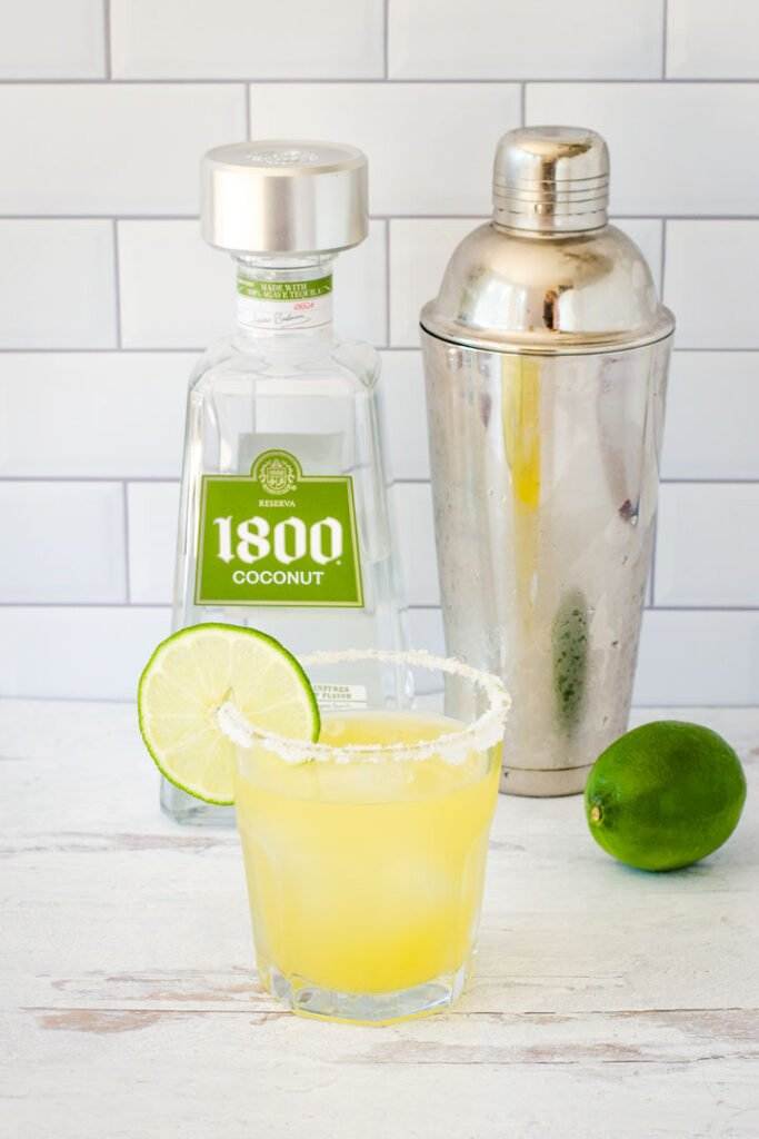 1800 coconut tequila, margarita with salt and lime