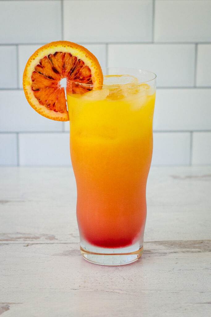 Vodka sunrise cocktail