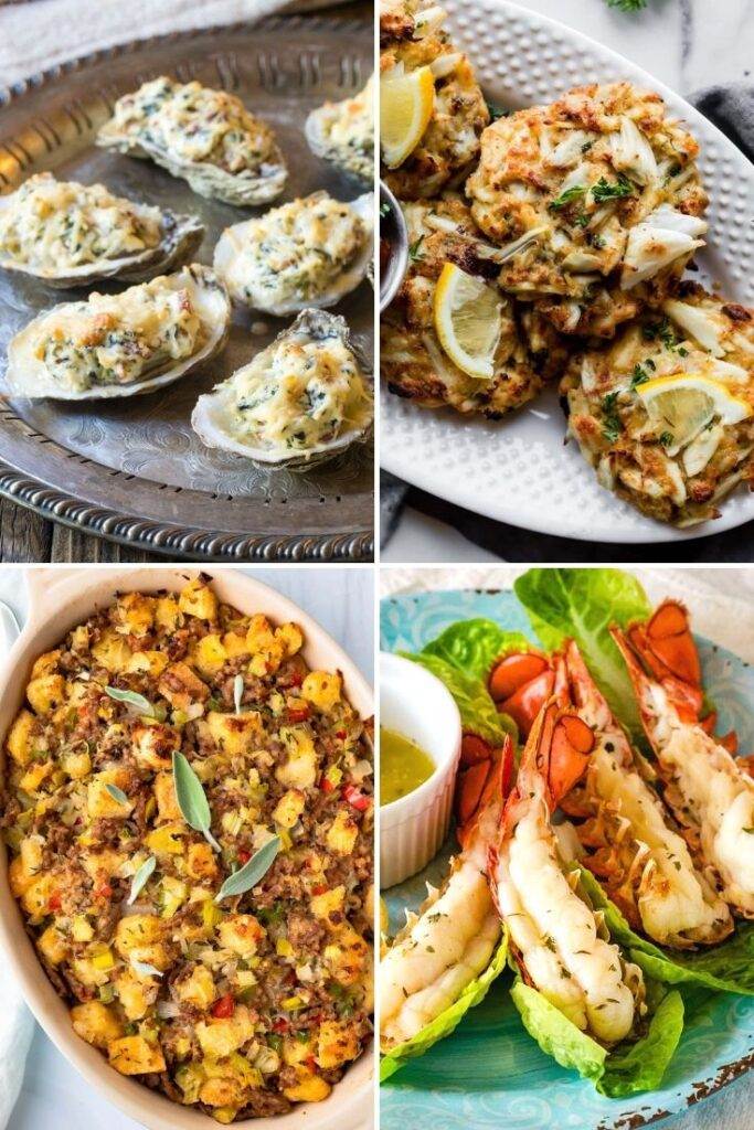 Thanksgiving seafood recipes with crab, lobster, oysters