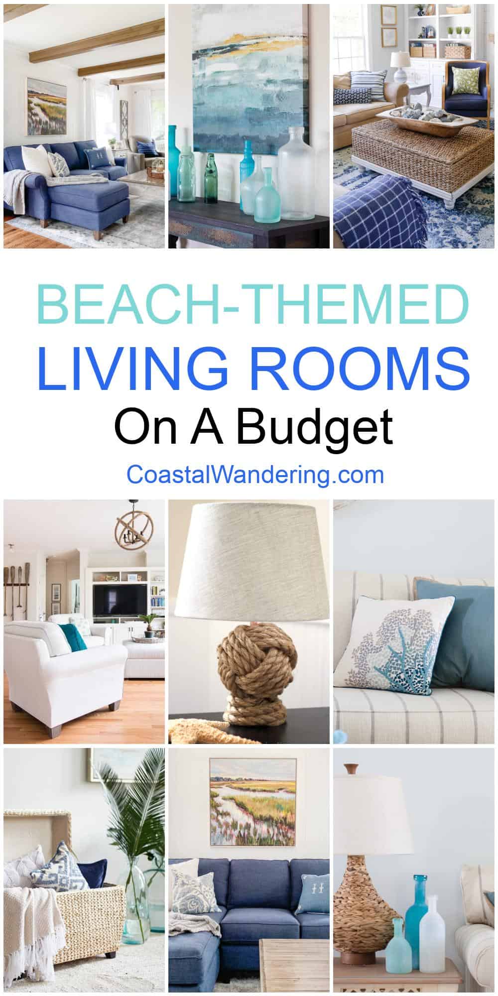 How to Create A Beach Themed Living Room On A Budget - Coastal Wandering