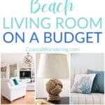 Beach living room on a budget