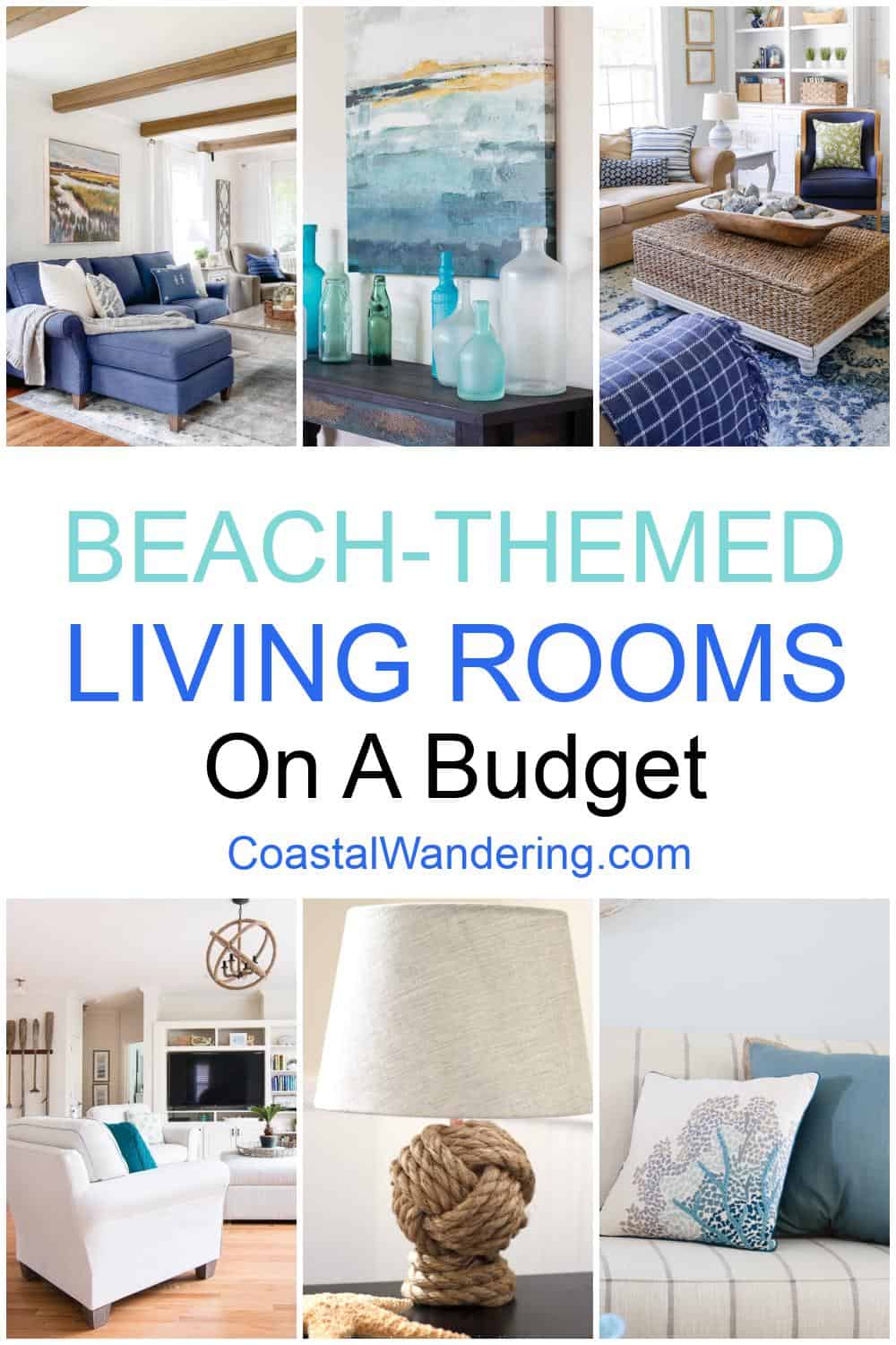 How to Create A Beach Themed Living Room On A Budget - Coastal Wandering