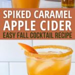 Spiked caramel apple cider easy fall cocktail recipe