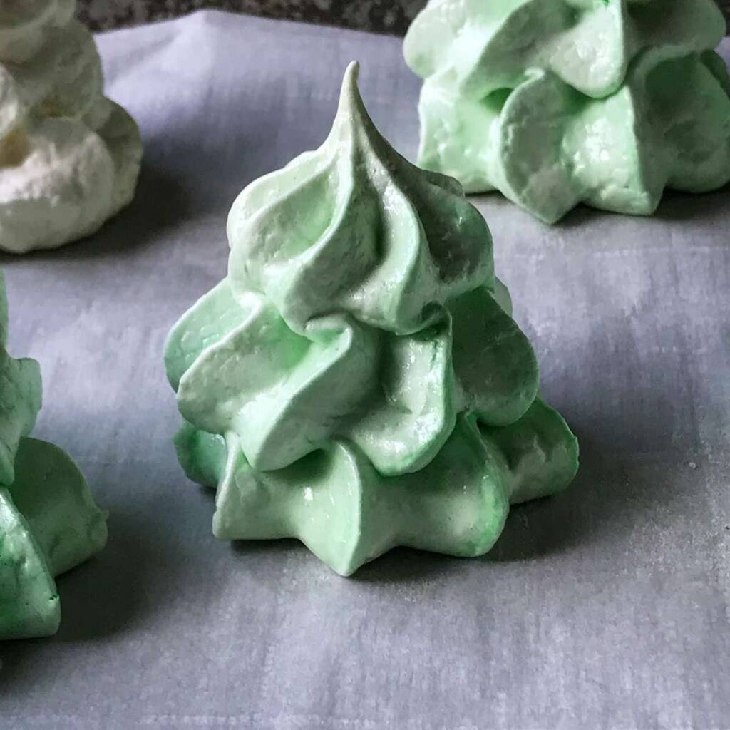 Meringue Christmas trees