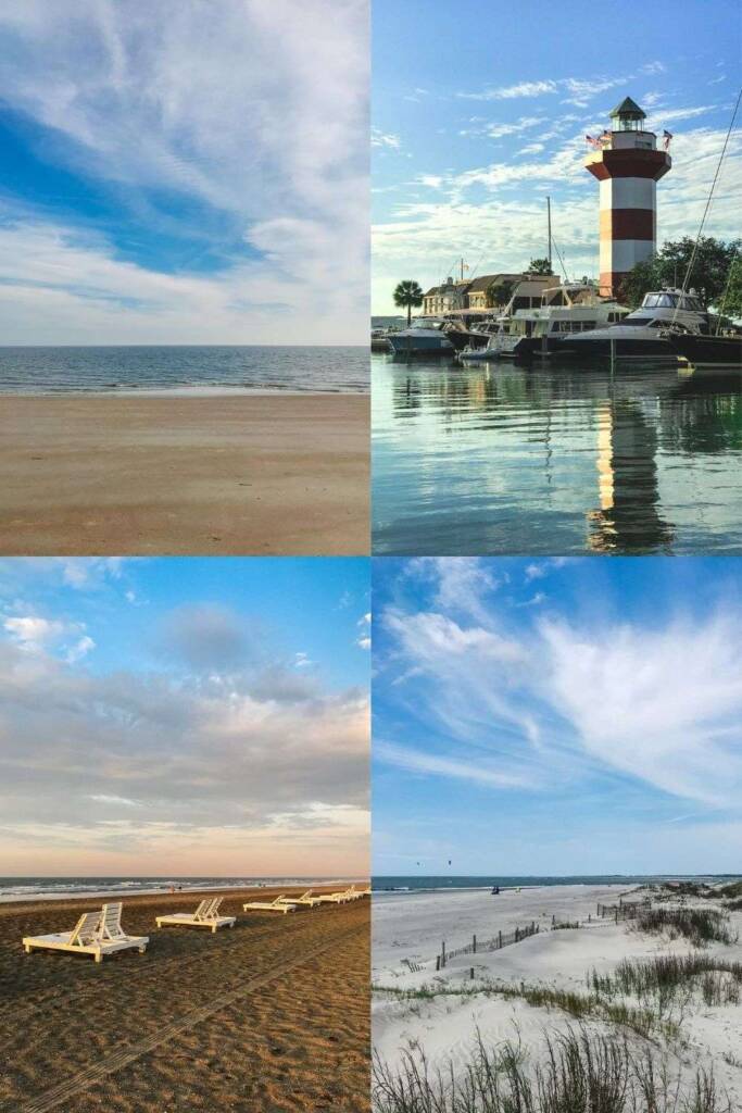 South Carolina beach towns collage