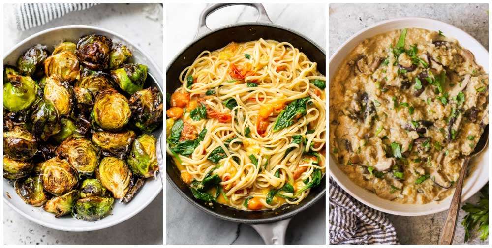Brussels sprouts, pasta, risotto