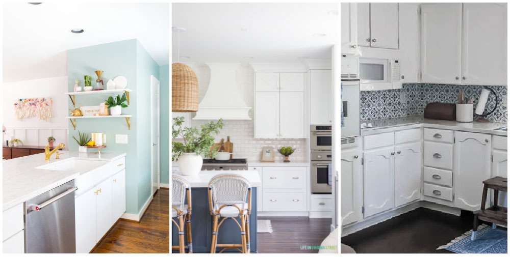 Aqua and navy kitchen colors