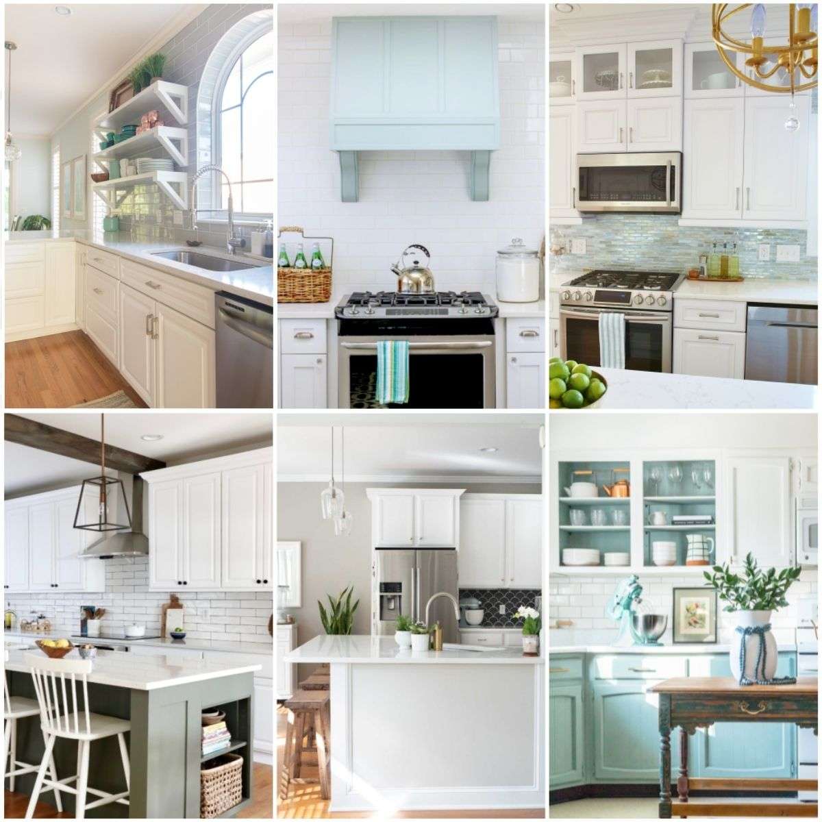 18 Beachy Kitchen Paint Ideas To Go With White Cabinets   Coastal ...