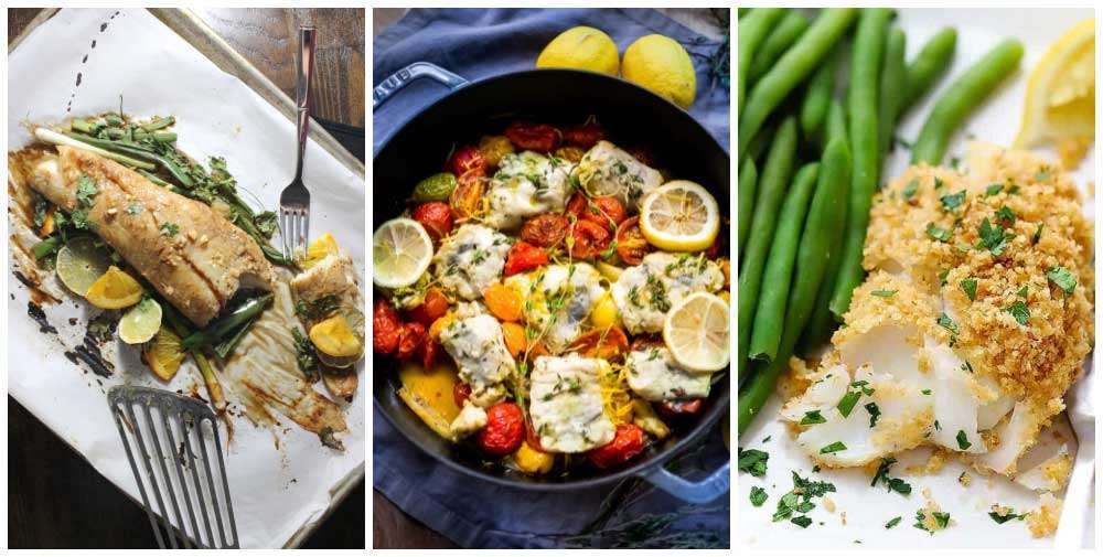 Baked haddock 3 ways