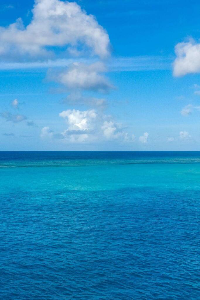 Caribbean blue water