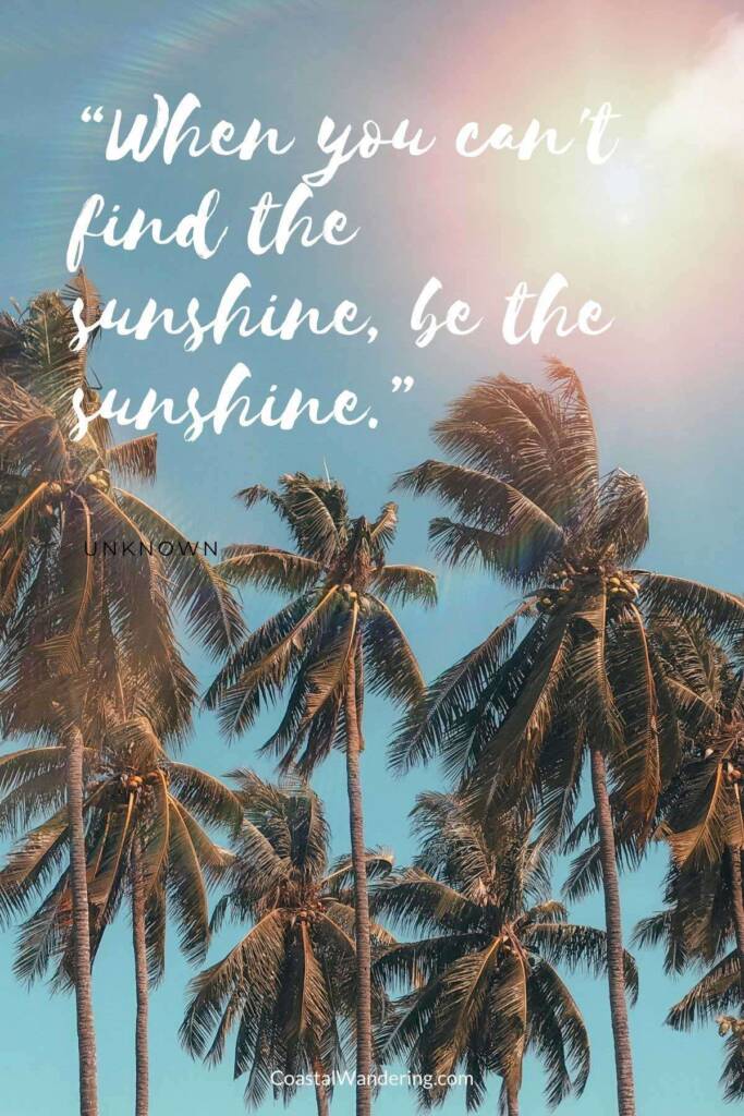 “When you can't find the sunshine, be the sunshine.”