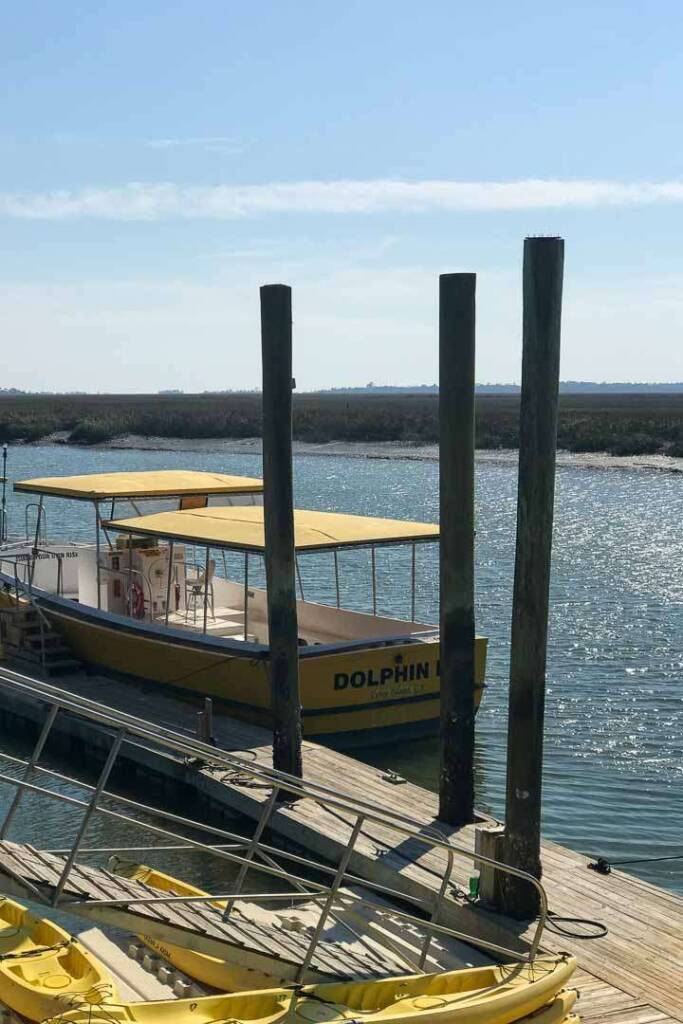 Tybee Island boat on river