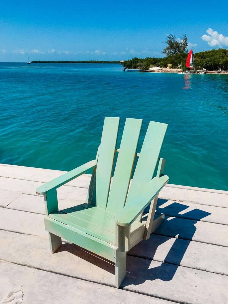 Chair on the dock at The Split