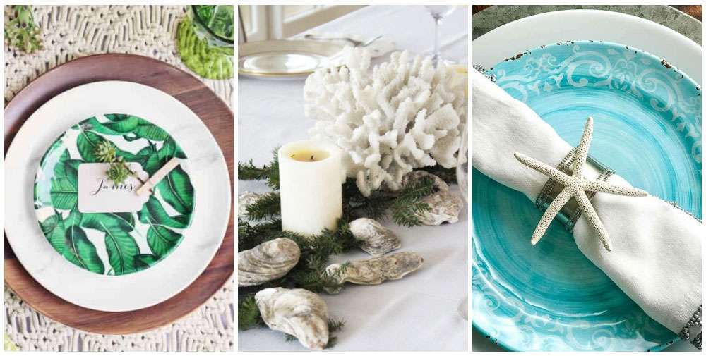 Coastal table settings