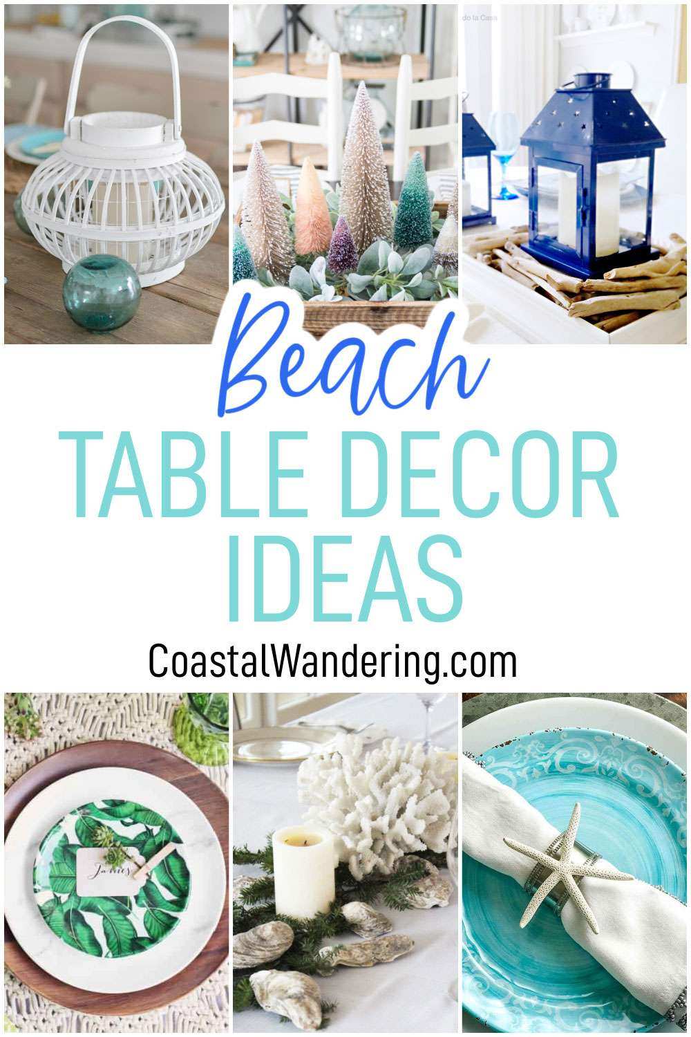 Beach table decor ideas