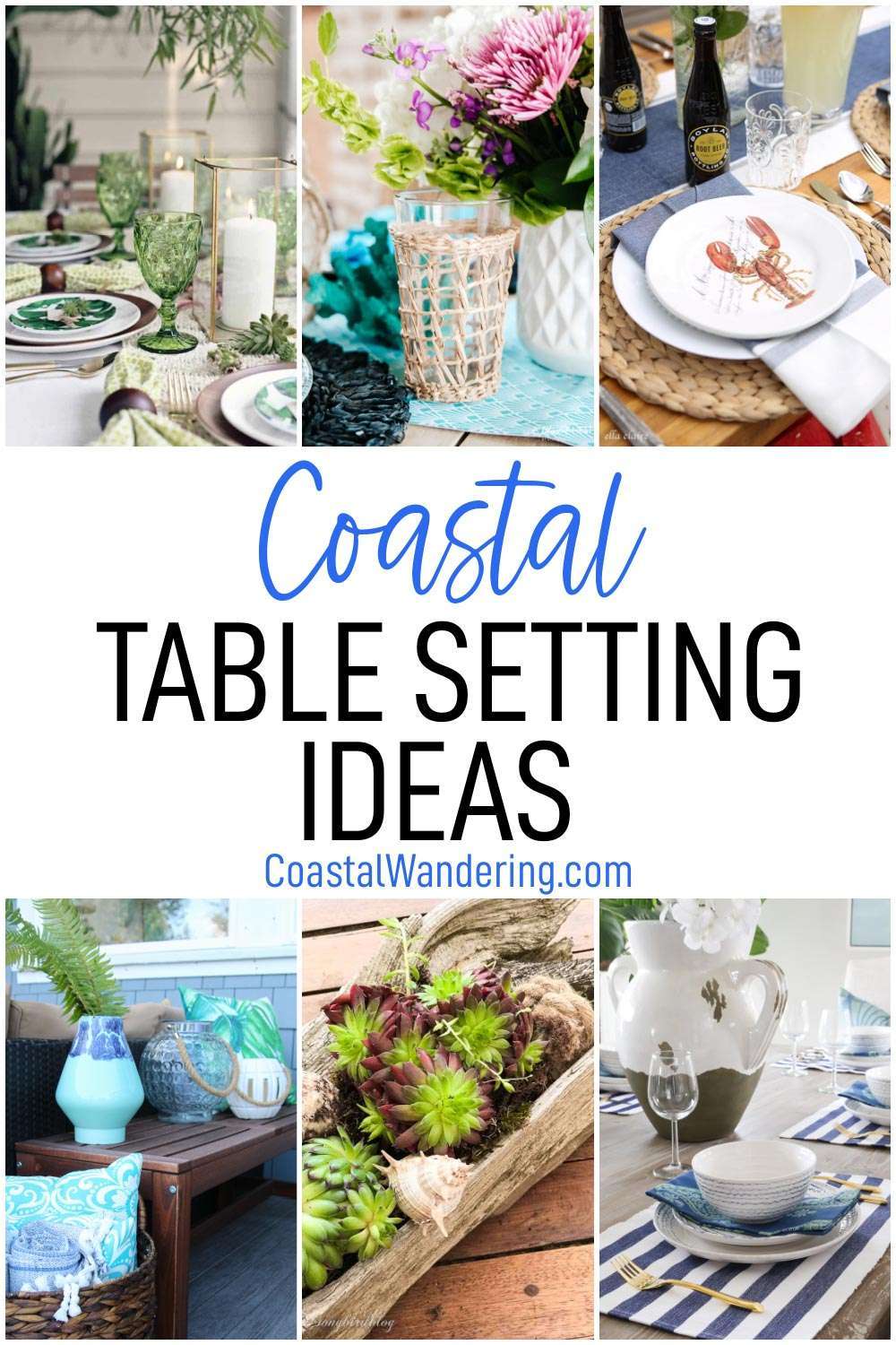 Coastal table setting ideas