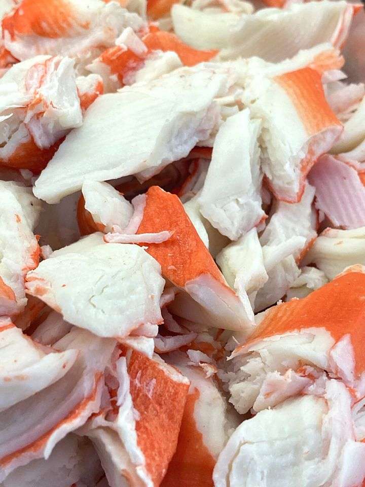 Imitation crab pieces