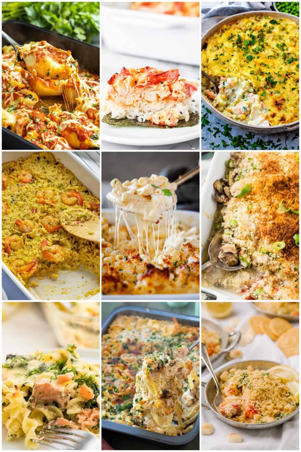 Seafood casseroles