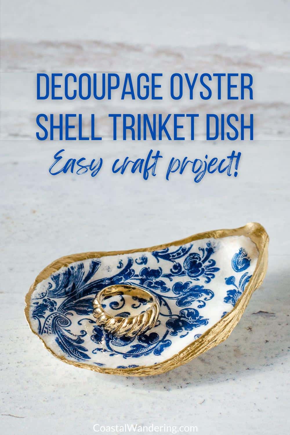 How To Decoupage Oyster Shells With Napkins Coastal Wandering