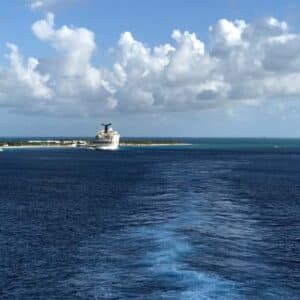 Cruise ship in Caribbean